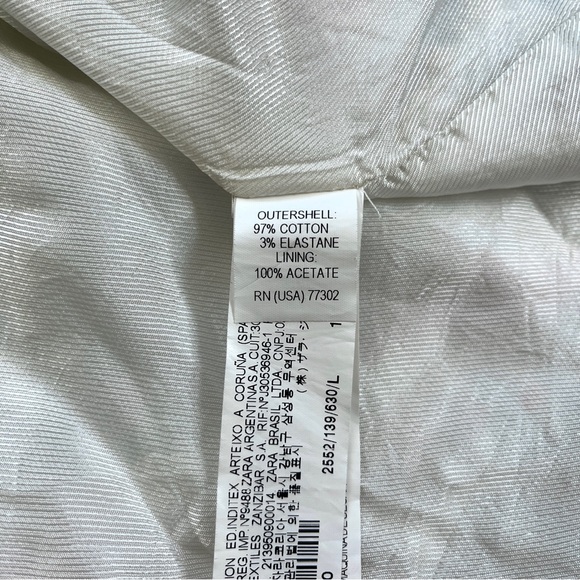 Zara White Cotton Tropical Floral Mini Panel Dress with Back Cutout - Picture 11 of 15